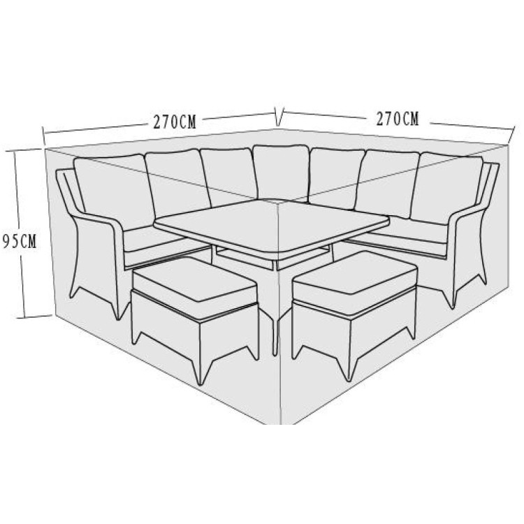 Signature Weave Garden Furniture Large Corner Sofa Group Cover