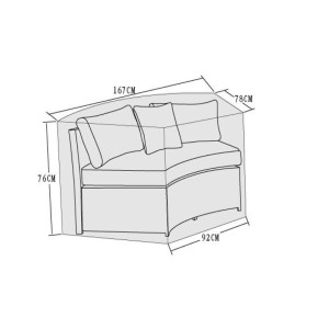 Signature Weave Garden Furniture Juliet Half Moon Sofa Set Cover Signature Weave Garden Furniture Juliet Half Moon Sofa Set Cover