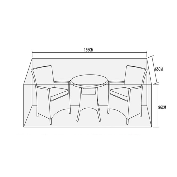 Signature Weave Garden Furniture 2 Seater Bistro Set Cover