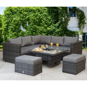 Signature Weave Georgia Corner Dining Set With Lift Table Signature Weave Georgia Corner Dining Set With Lift Table