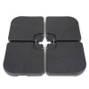 Signature Weave Garden Furniture Set of 4 Black Plastic Parasol Bases with U Link Bracket