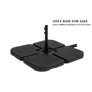 Signature Weave Garden Furniture Set of 4 Black Plastic Parasol Bases with U Link Bracket Signature Weave Garden Furniture Set of 4 Black Plastic Parasol Bases with U Link Bracket