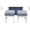Signature Weave Garden Furniture Bettina White 7 Seat Rattan Sofa Set With Gas Lift Table