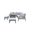 Signature Weave Garden Furniture Bettina Grey Aluminium Corner Dining Set with Rising Table