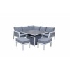 Signature Weave Garden Furniture Bettina Grey Aluminium Corner Dining Set with Rising Table