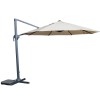 Signature Weave Garden Furniture 3.5m Round Cantilever Parasol with Beige Canopy