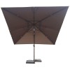 Signature Weave Garden Furniture 3m Square Cantilever Parasol with Grey Canopy