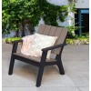 Signature Weave Garden Furniture Polly Tone Black & Grey Molded Plastic  2 Seater Set
