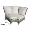 Signature Weave Garden Furniture Sarah Rattan Grey Corner Sofa + 2 Stools Dining Set with Ice Bucket