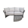 Signature Weave Garden Furniture Rattan Lily Grey Modular daybed with sunroof