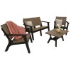 Signature Weave Garden Furniture Polly Black & Grey Weather Resistant 4 Seat Sofa Set