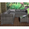 Signature Weave Garden Furniture Georgia Grey Compact Corner Lounge Set