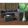 Signature Weave Garden Furniture Georgia Grey Compact Corner Lounge Set