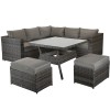 Signature Weave Garden Furniture Georgia Grey Corner Dining Set