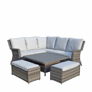 Signature Weave Garden Furniture Mia Corner Dining Sofa Set with Lift Table