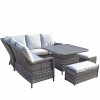 Signature Weave Garden Furniture Mia Corner Dining Sofa Set with Lift Table