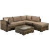 Signature Weave Garden Furniture Savannah Brown Nature Corner Lounge Set