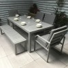 Signature Weave Garden Furniture Alarna Grey Bench Dining Set