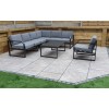 Signature Weave Garden Furniture Alarna Grey Aluminium Corner Sofa Set