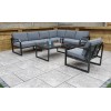 Signature Weave Garden Furniture Alarna Grey Aluminium Corner Sofa Set