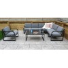 Signature Weave Garden Furniture Alarna Grey Aluminium Corner Sofa Set