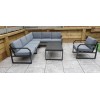 Signature Weave Garden Furniture Alarna Grey Aluminium Corner Sofa Set