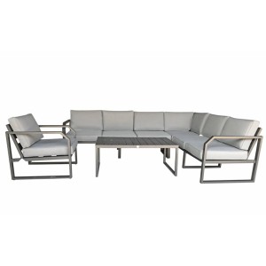 Signature Weave Garden Furniture Alarna Grey Aluminium Corner Sofa Set Signature Weave Garden Furniture Alarna Grey Aluminium Corner Sofa Set