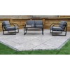 Signature Weave Garden Furniture Alarna Grey Aluminium 4 Seater Sofa Set