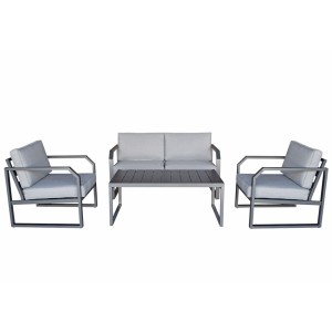 Signature Weave Garden Furniture Alarna Grey Aluminium 4 Seater Sofa Set Signature Weave Garden Furniture Alarna Grey Aluminium 4 Seater Sofa Set