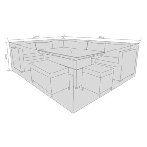 Signature Weave Garden Furniture Catalina Modular Corner Dining Set Cover Signature Weave Garden Furniture Catalina Modular Corner Dining Set Cover