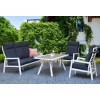 Signature Weave Garden Furniture Kimme White High Back Sofa Dining