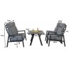 Signature Weave Garden Furniture Kimme White High Back Sofa Dining