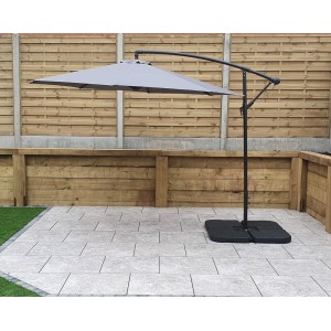 Signature Weave Garden Furniture 3m Round Grey Banana Parasol Signature Weave Garden Furniture 3m Round Grey Banana Parasol