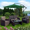 Signature Weave Garden Furniture Green 3m Banana Parasol