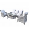 Signature Weave Garden Furniture Sarah Grey Rattan 3 Seat Sofa Set