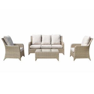 Signature Weave Garden Furniture Sarah Natural Rattan 3 Seat Sofa Set Signature Weave Garden Furniture Sarah Natural Rattan 3 Seat Sofa Set