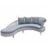 Signature Weave Garden Furniture Serenity Grey Luxury Curve Sofa with Chair Collection