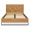 Bentley Designs Riva Rustic Oak Furniture 4ft6 Double Panel Bedstead