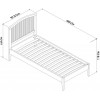 Ashby Cotton Painted Furniture 3ft Single Slatted Bedstead