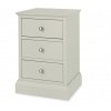 Bentley Designs Ashby Painted Furniture Soft Grey 3 Drawer Nightstand