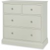Bentley Designs Ashby Painted Furniture Soft Grey 2 Over 2 Drawer Chest