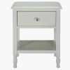 Ashby Soft Grey Painted Furniture 1 Drawer Nightstand