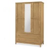 Atlanta Oak Furniture 3 Door 2 Drawer Wardrobe