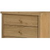 Atlanta Oak Furniture 3 Drawer Bedside Cabinet