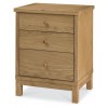 Atlanta Oak Furniture 3 Drawer Bedside Cabinet