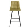 Bentley Designs Mondrian Furniture Mustard Velvet Fabric Bar Stools (Pair)