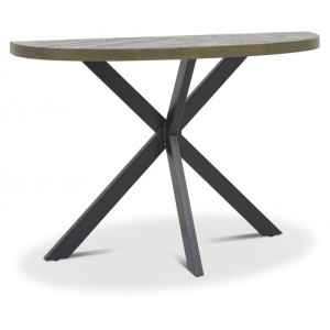 Bentley Designs Ellipse Fumed Oak Console Table Bentley Designs Ellipse Fumed Oak Console Table