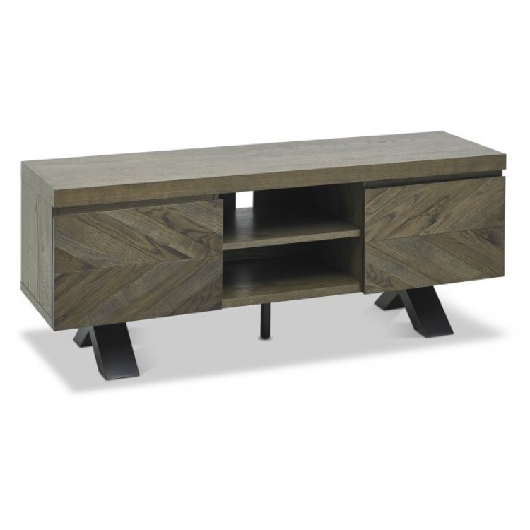 Bentley Designs Ellipse Fumed Oak Wide 2 Door Entertainment Unit