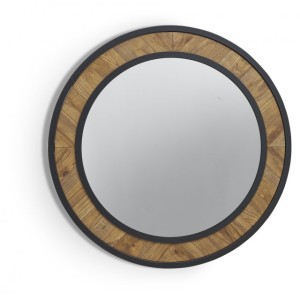 Bentley Designs Ellipse Round Rustic Oak Wall Mirror Bentley Designs Ellipse Round Rustic Oak Wall Mirror