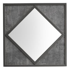 Bentley Designs Renzo Zinc Dark Grey Square Wall Mirror Bentley Designs Renzo Zinc Dark Grey Square Wall Mirror